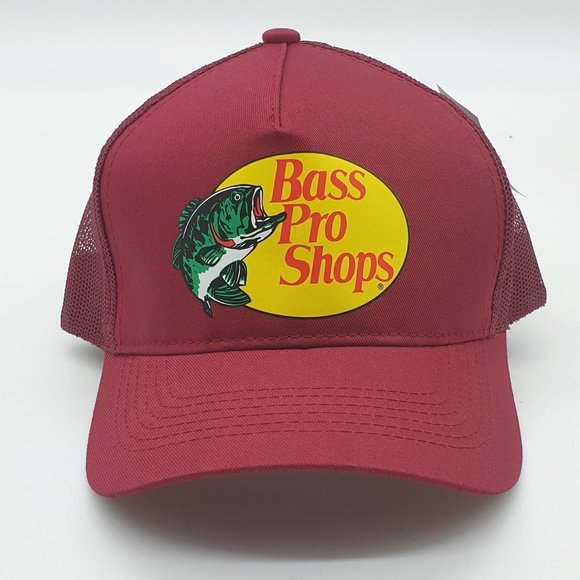 Bass Pro Shops Trucker Hat - Red - Picture 1 of 4